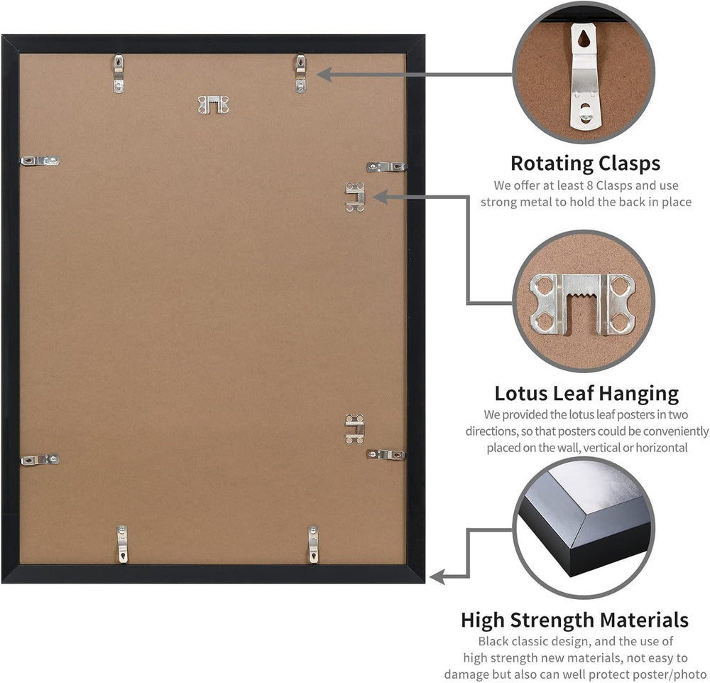 DOAI ART 18x24 Poster Frame 2 Pack, Black 18 x 24 Picture Frames