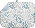 Sanwarm Absorbent Dish Drying Mat, Simple Silhouettes Leaves Microfiber Pad by SanwarmHomeDecor