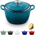 ROSSALLINI Signature Enameled Cast Iron Dutch Oven, Non-Stick Serving Pot by RossalliniSignatureStoneware