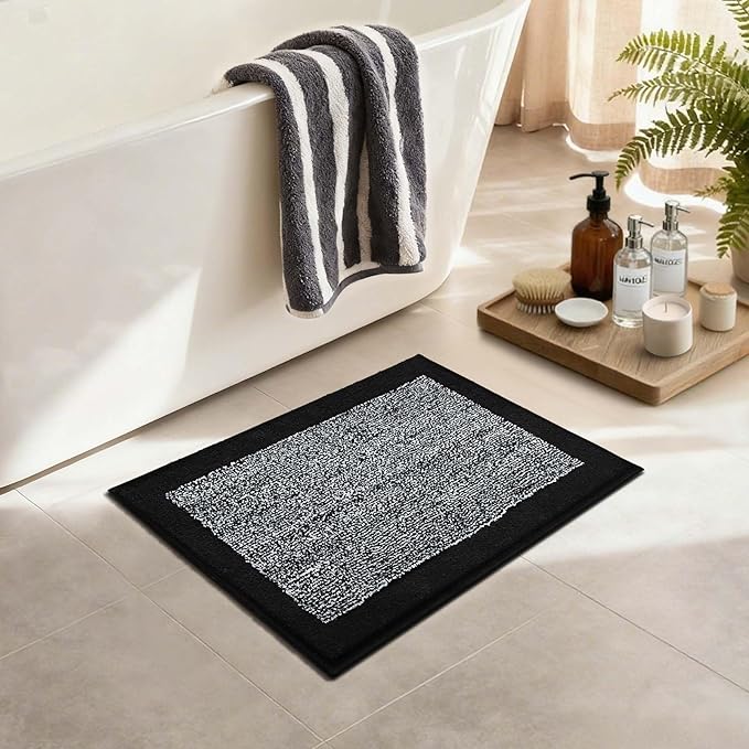 Bathroom Rugs 24x17 Non Slip Washable, Soft Absorbent Quick Dry Mats - Image 3