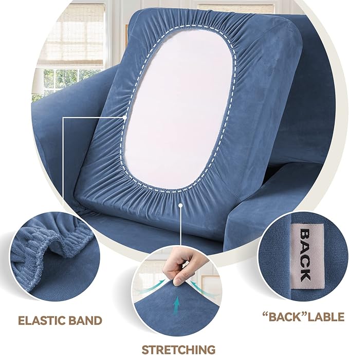 WEERRW Velvet Stretch Chair Sofa Slipcover - Image 3