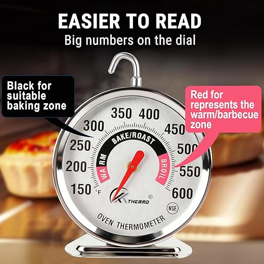 Oven Thermometer 150-600°F Pro Accurate Oven Temperature Gauge - Image 6