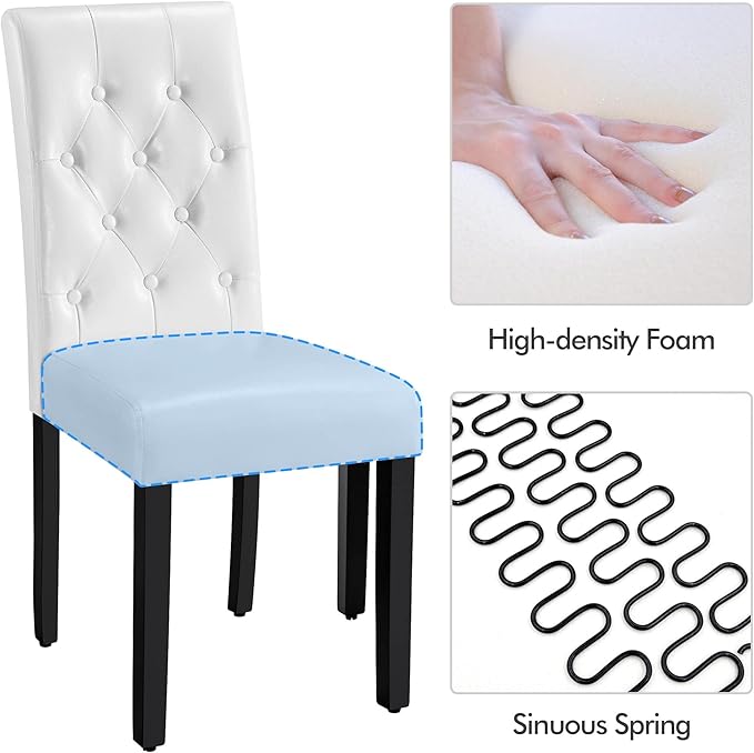 Yaheetech Dining Chairs Set of 6 Modern Style Faux Leather Dining Room Chairs...