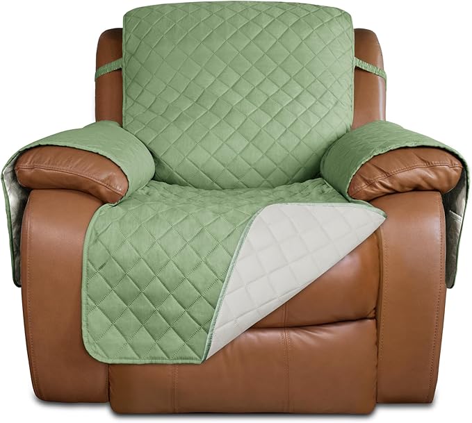 PureFit Reversible Quilted Sofa Cover, Water Resistant Slipcover Furniture by PureFit