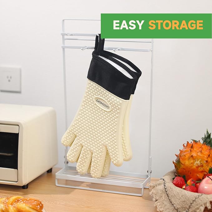 GEEKHOM BBQ Gloves Heat Resistant Oven Mitts - Image 7