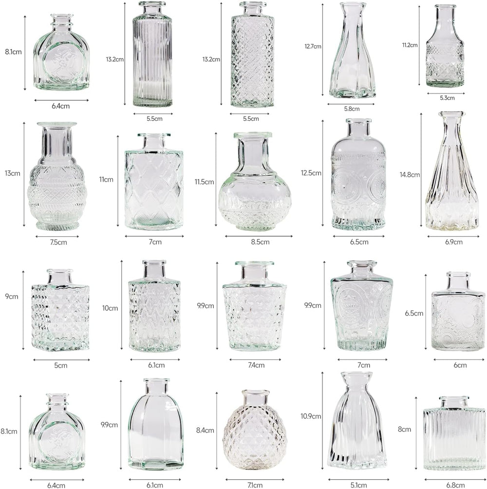 80 Pcs Bud Vase Set, Vases for Centerpieces, Cute Glass Bud Vases in Bulk, Sm...