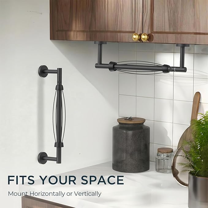 FORIOUS Paper Towel Holder Under Cabinet, SUS304 Wall Mounted Commercial Paper - Image 2