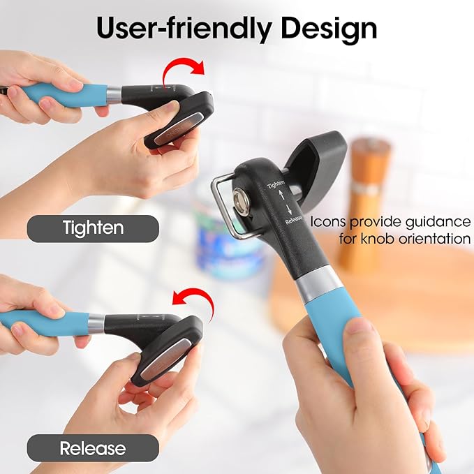 Beneno Can Opener, Manual Side Safe Cut Can Opener Smooth Edge - Image 6