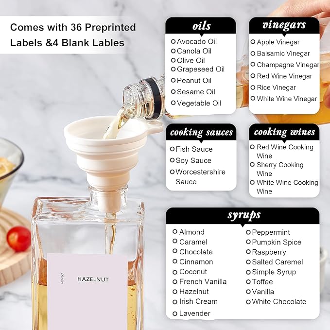Olive Oil Dispenser Bottle for Kitchen, 16.9 oz/ 500 ml Cooking Oil Container - Image 5