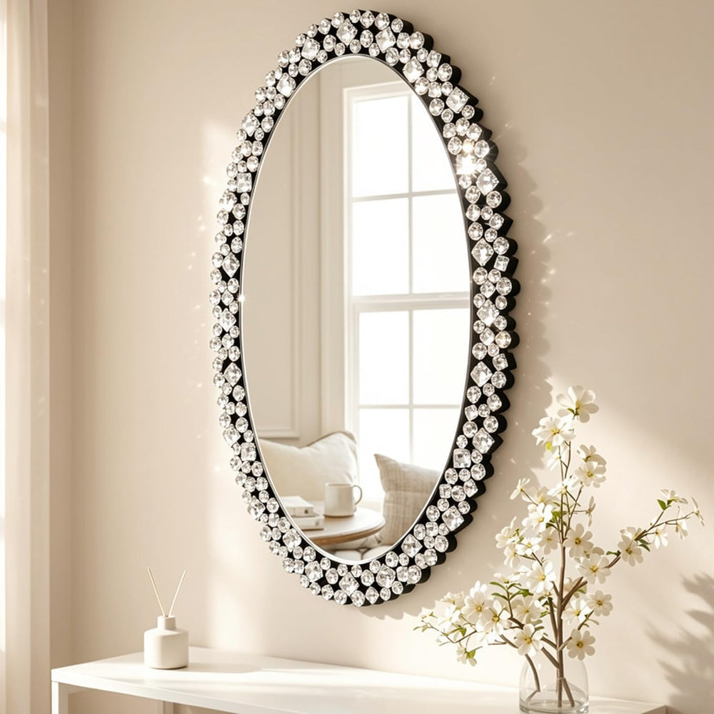 SHYFOY Oval Wall Mirrors Decorative, Ornate Accent Mirror