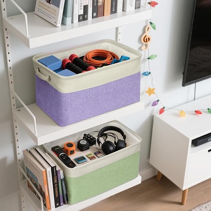 BALEINE 3 Pack Fabric Closet Storage Bins - Image 3