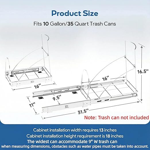 Pull Out Trash Can Under Cabinet & Under Sink