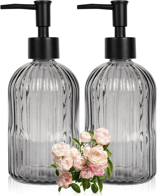2 Pack 11oz Glass Soap Dispenser by Ulable