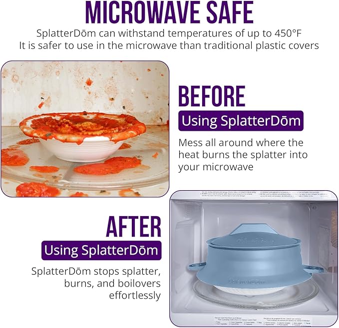 L.I.Q Silicone Splatter Guard – Fits 8 and 10 Inch Pots – Microwave Safe and - Image 8