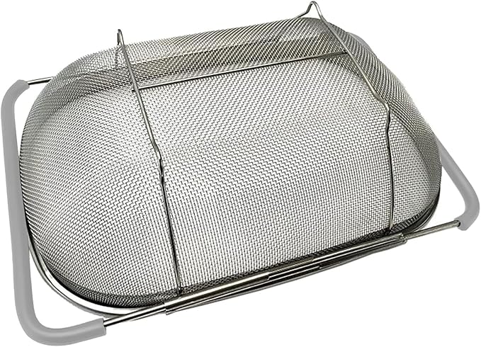 AJIODA Over The Sink Colander, 6 Quarts Stainless Steel Oval Colander - Image 4
