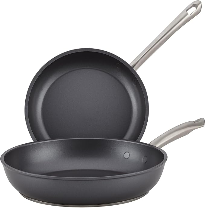 Anolon Accolade Forged Hard Anodized Nonstick Frying Pans/Skillet Set, 10 Inch by Anolon