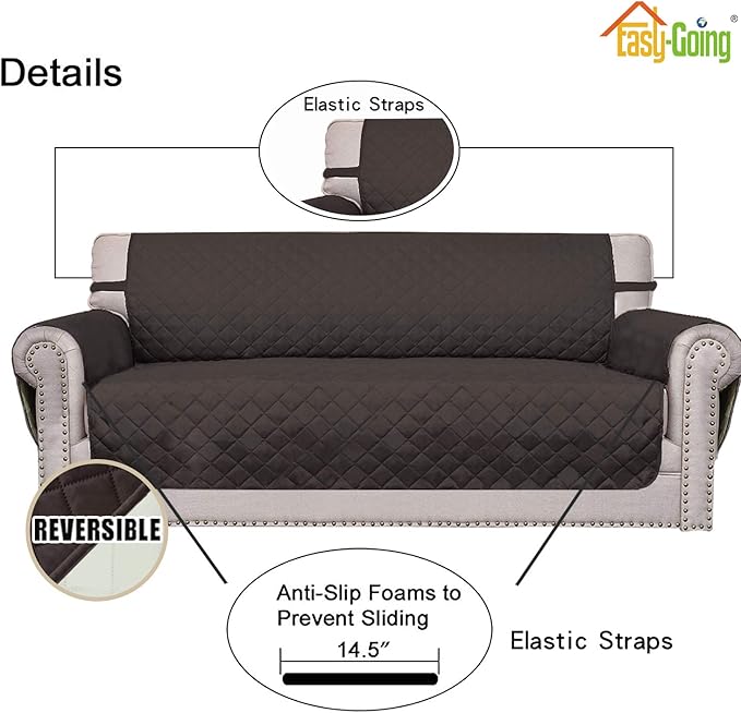 Easy-Going Chair Sofa Slipcover Reversible Sofa Cover Water Resistant Couch - Image 3