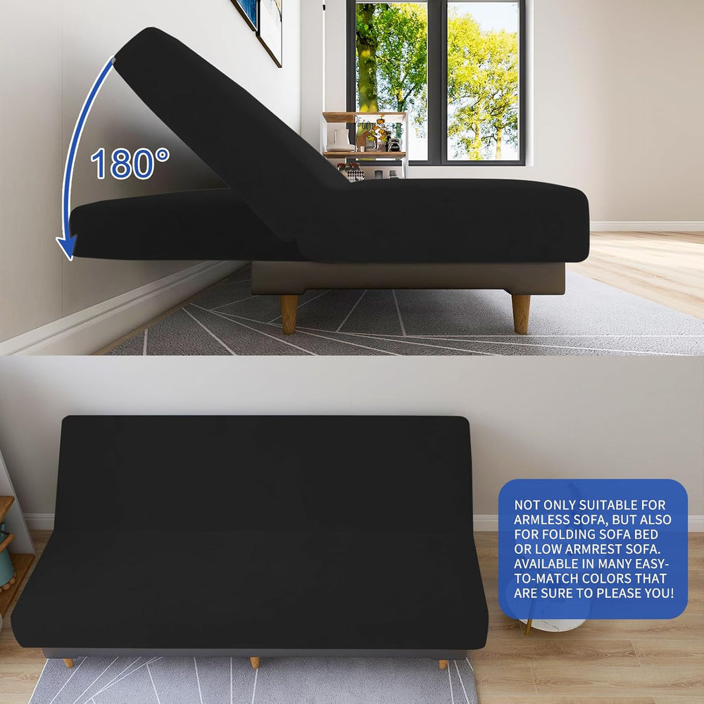 MAXIJIN Velvet Futon Cover Full Size Stretch Futon Mattress Cover Thick Soft ...