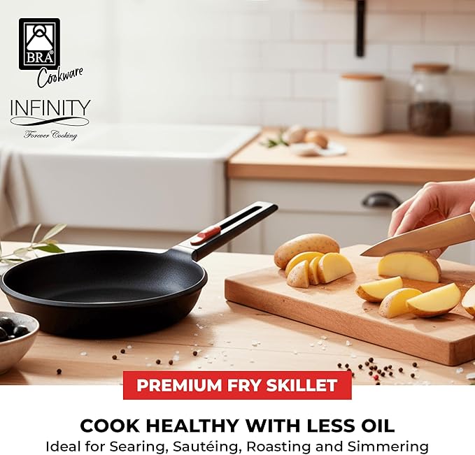BRA COOKWARE Infinity Nonstick Frying Pan | 10.2-Inch Cast Aluminum Skillet | - Image 4