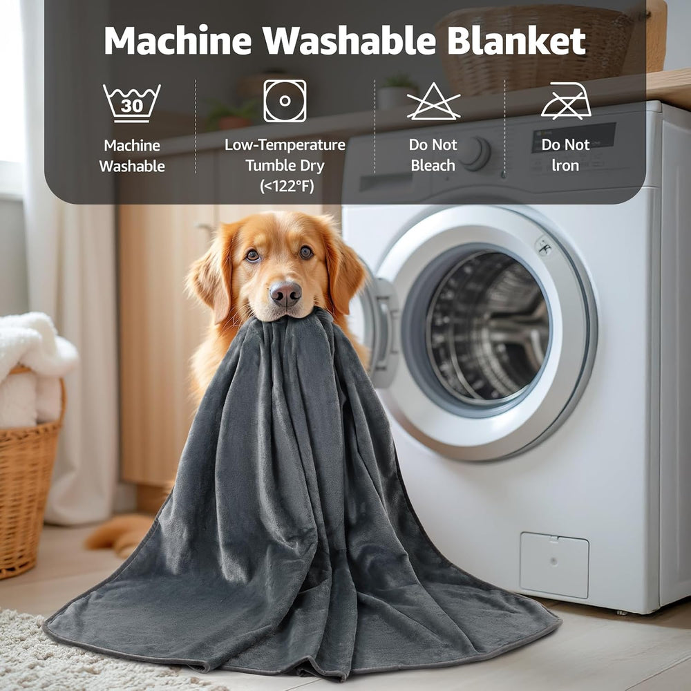 LOOBANI Waterproof Blanket for Bed, Soft Flannel Twin Bed Blanket 60" x ...