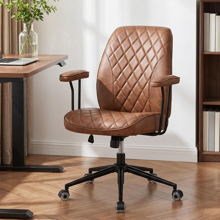 Leather Office Chair,Leather Desk Chair ,Brown