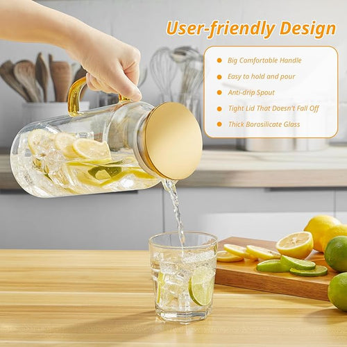 2 Liter 68 oz Glass Pitcher - Image 2