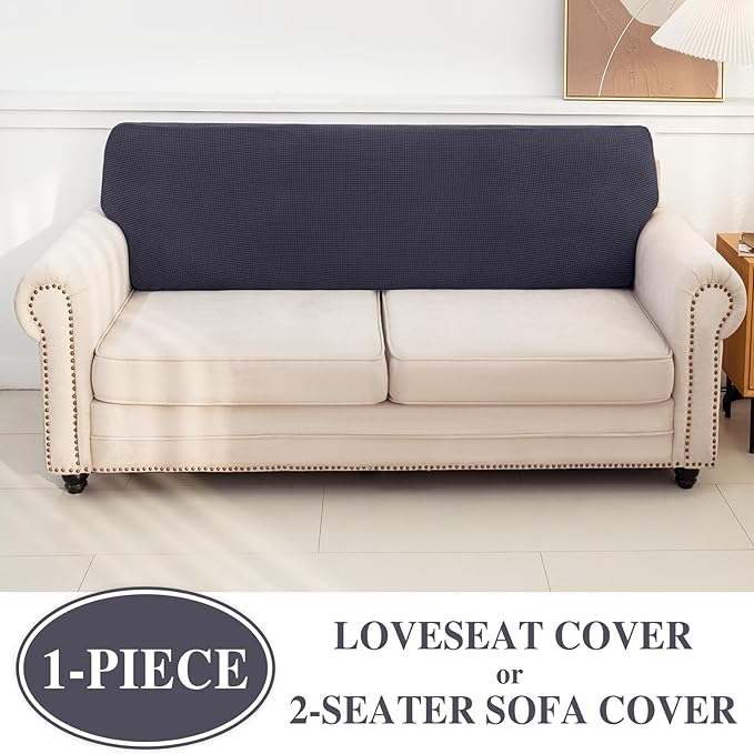 Couch Cushion Cover Loveseat Cover or 2 Seat Sofa Cover Washable Stretch - Image 3
