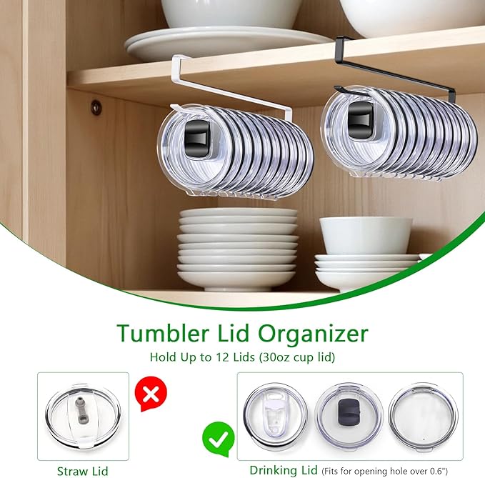 2 Pack Tumbler Lid Organizer, Cup Lid Holder - Image 3