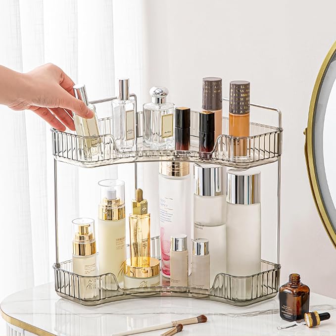 Aveniee Corner Bathroom Counter Organizer, Bathroom Countertop Shelf Makeup by Aveniee