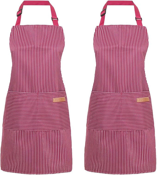 2 Pack Cooking Aprons Adjustable Bib Apron by Unknown