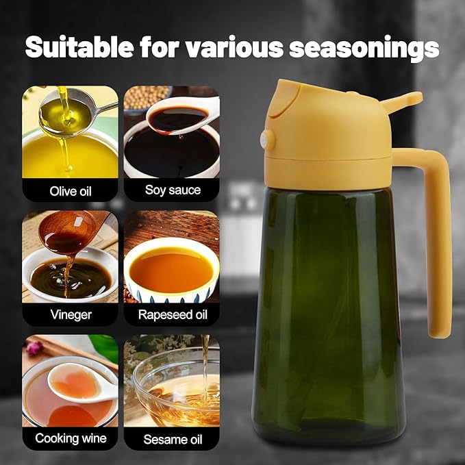 2 In 1 Oil Dispenser And Oil Sprayer, 16 Oz/470 Ml Oil Dispenser - Image 4