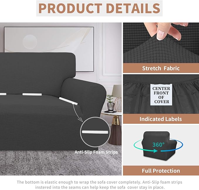 Easy-Going 100% Waterproof Oversized Chair Couch Cover, Dual Waterproof Sofa - Image 4