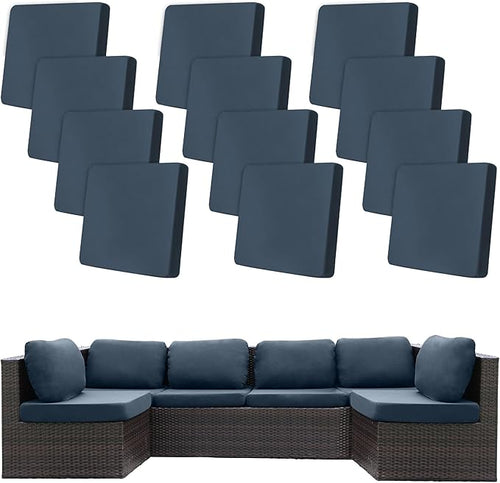 12 Pcs Stretch Patio Cushion Covers, Outdoor Couch Covers Replacement, Outdoor by BIETYONE