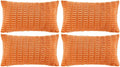 Fancy Homi 4 Packs Orange Fall Decorative Throw Pillow Covers 16x24 Inch by Fancy+Homi