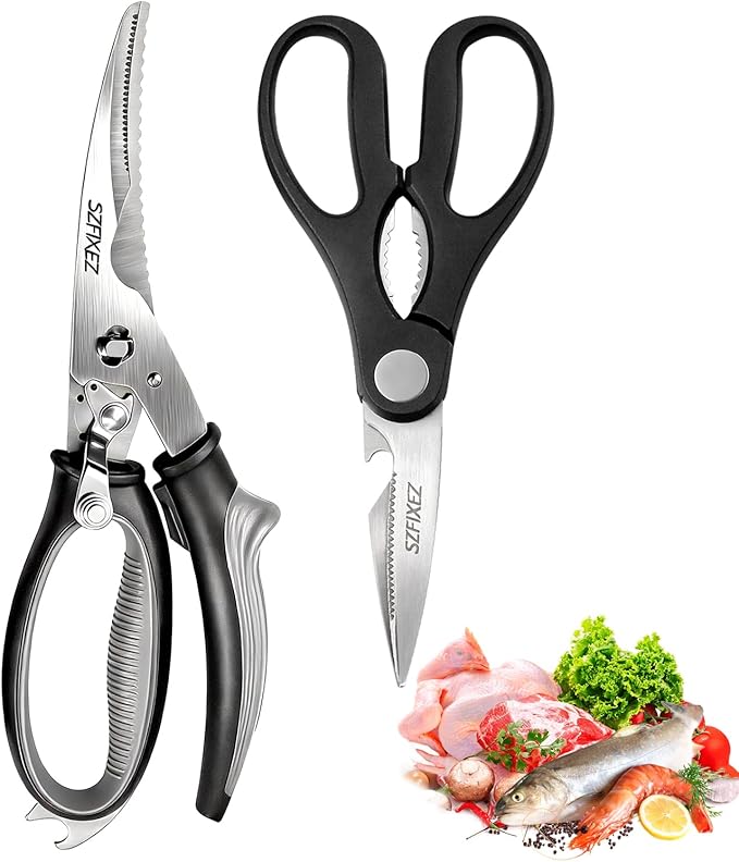 2-Piece Kitchen Scissors Set, Heavy Duty Detachable Food Grade Poultry Shears - Image 9