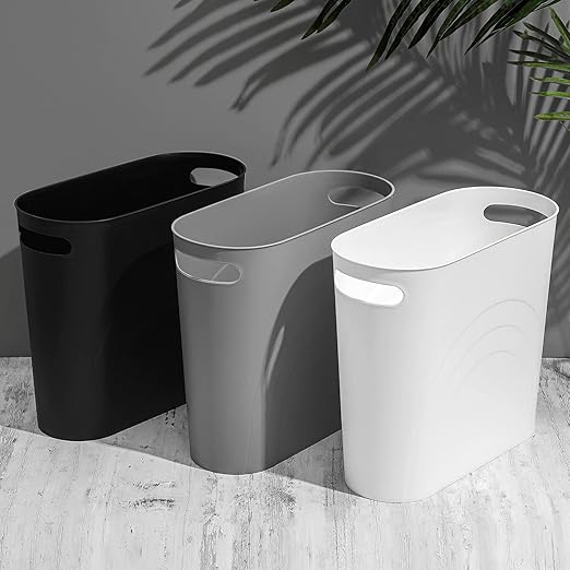 rejomiik Small Trash Can, 3.5 Gallon Slim Garbage Can Plastic Waste Basket - Image 7