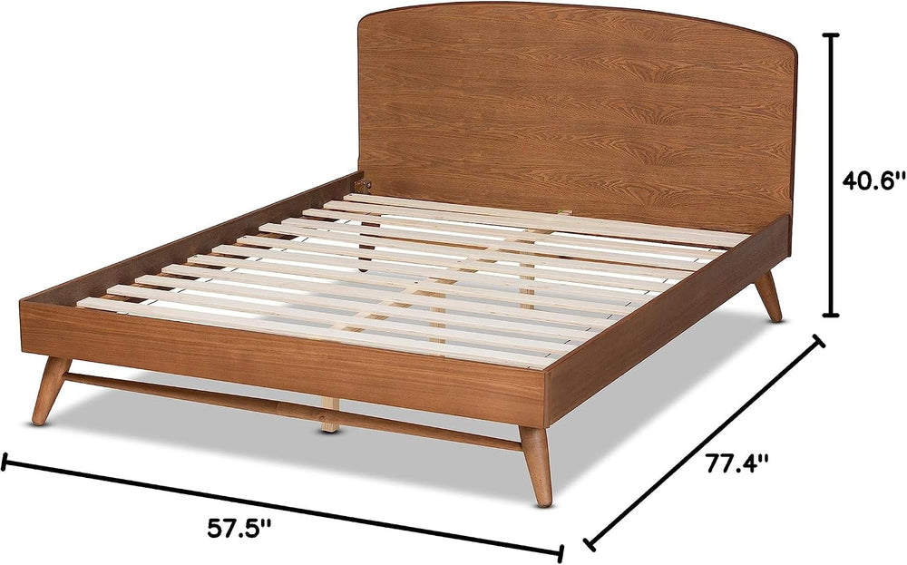 Baxton Studio Keagan Mid-Century Modern Transitional Walnut Brown Finished Wo...