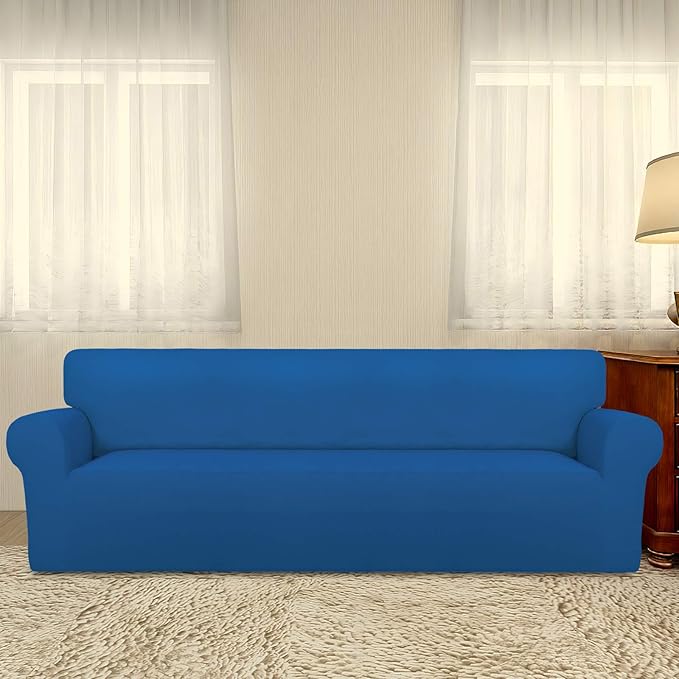 PureFit Super Stretch 4 Seater Sofa Slipcover – Spandex Non Slip Soft Couch - Image 2