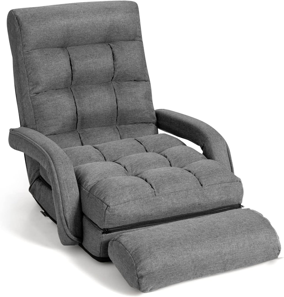 giantex folding floor chair with 6-position adjustable backrest, main product view