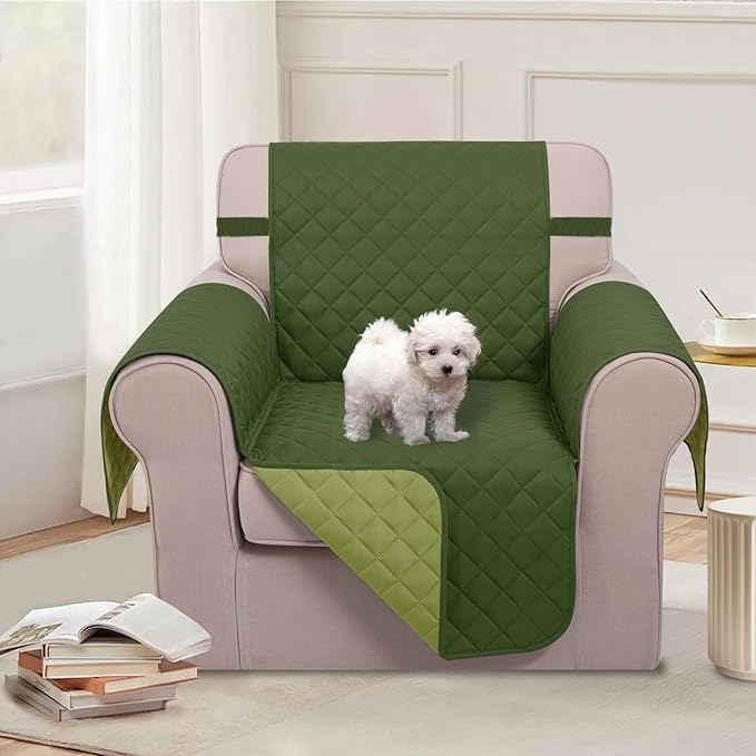 U-NICE HOME Reversible Oversized Chair Covers Quilted Water Repellent Pet - Image 2