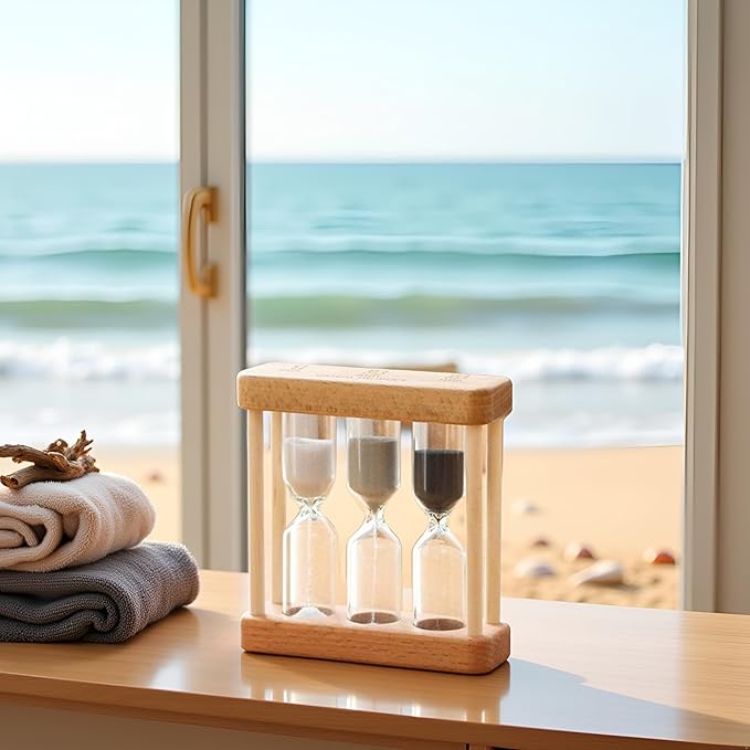 Creative 1/3/5 Minute Wooden Sand Glass Hourglass Timer Clock Home Decor - Image 6