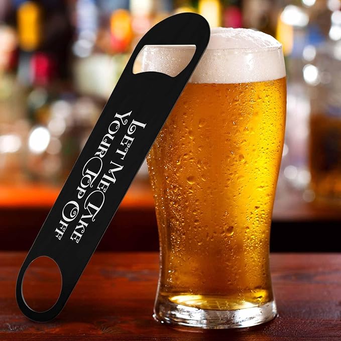 Take Your Top Off Stainless Steel Bottle Opener Funny Saying Quotes Black Flat - Image 5