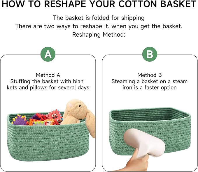 MiniArk Small Storage Baskets for Organizing | Closet Organizer Bins | Shelf - Image 7