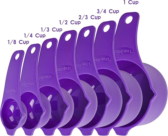Plastic Measuring Cups and Spoons Set 15, Metric & US Kitchen Measure Cups - Image 2
