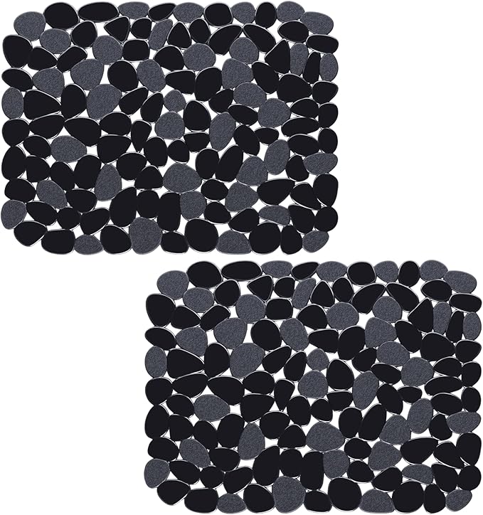 Bligli Pebble Sink Mat for Stainless Steel/Ceramic Sinks, 2 Pack PVC Sink by BliGli