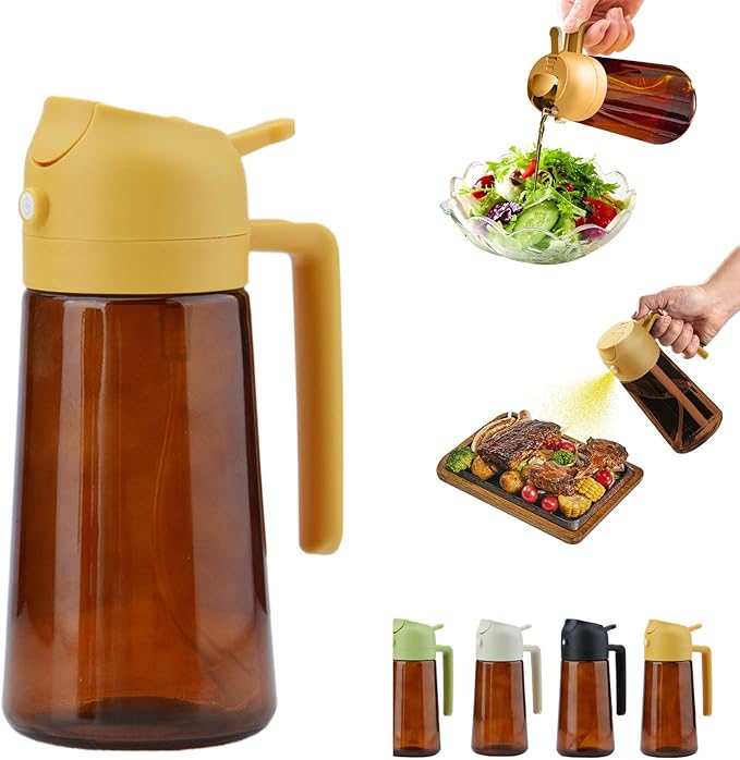 2 In 1 Oil Dispenser And Oil Sprayer, 16 Oz/470 Ml Oil Dispenser by Unknown