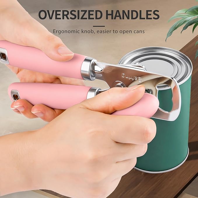 Safring Can Opener Manual, Heavy Duty Stainless Steel Smooth Edge Can Openers - Image 5
