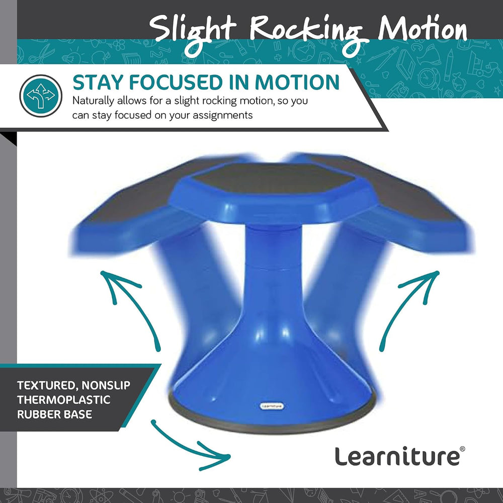 Learniture Backless Active Learning Stool for Office Desks and Classrooms, Ac...