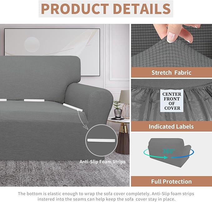 Easy-Going 100% Waterproof Loveseat Couch Cover, Dual Waterproof Sofa Cover - Image 4