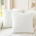 CaliTime Throw Pillow Covers Decorative 22 X 22 Inches Pack of 2 Cozy Chenille by CaliTime